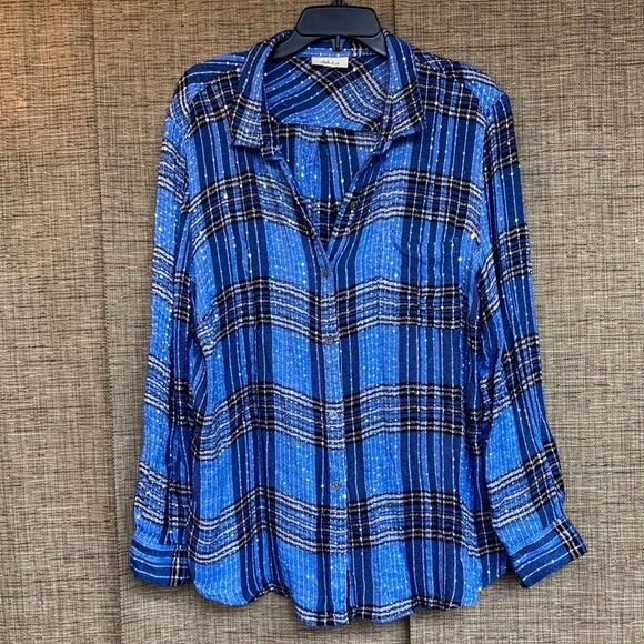 Style & Co. Tops - Style & Co. Blue Plaid Button Down Shirt